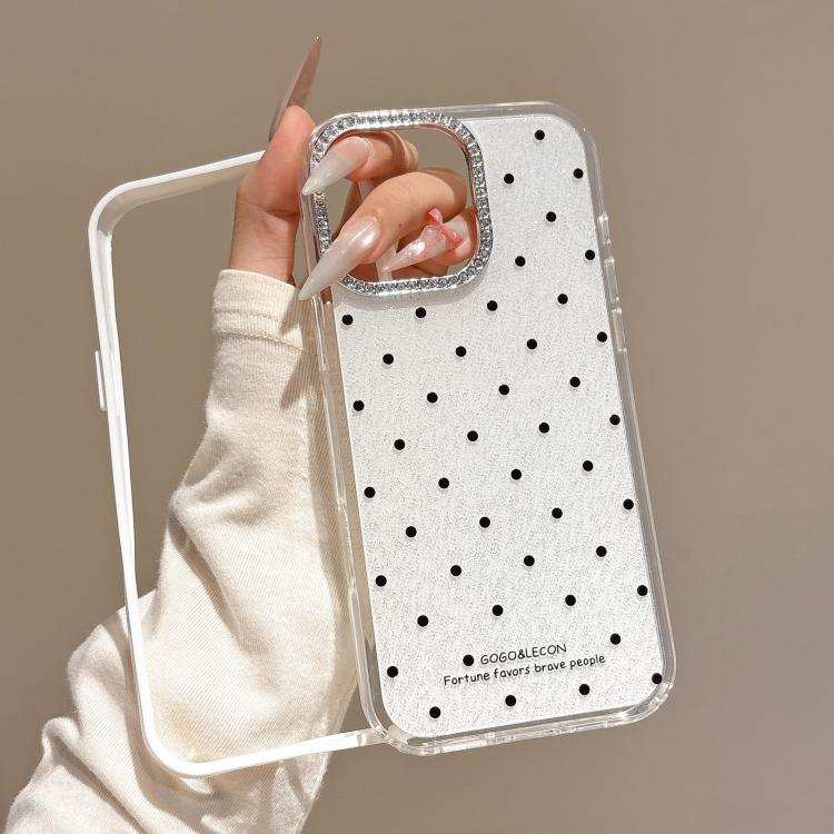 Glitter Powder Dots Pattern Rhinestone Large Hole Phone Case