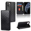 Cubic Grid Texture Flip Leather Phone Case