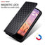 Cubic Grid Texture Flip Leather Phone Case