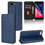 Cubic Grid Texture Flip Leather Phone Case