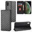 Cubic Grid Texture Flip Leather Phone Case