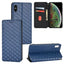 Cubic Grid Texture Flip Leather Phone Case