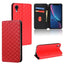 Cubic Grid Texture Flip Leather Phone Case