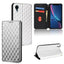 Cubic Grid Texture Flip Leather Phone Case