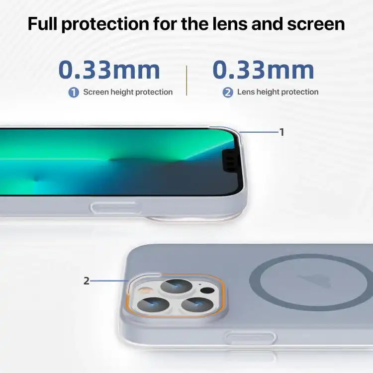 Translucent Frosted Skin PC MagSafe Phone Case