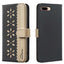 Splicing Color Hollow Flower Pattern RFID Leather Phone Case