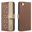 Splicing Color Hollow Flower Pattern RFID Leather Phone Case