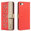 Splicing Color Hollow Flower Pattern RFID Leather Phone Case