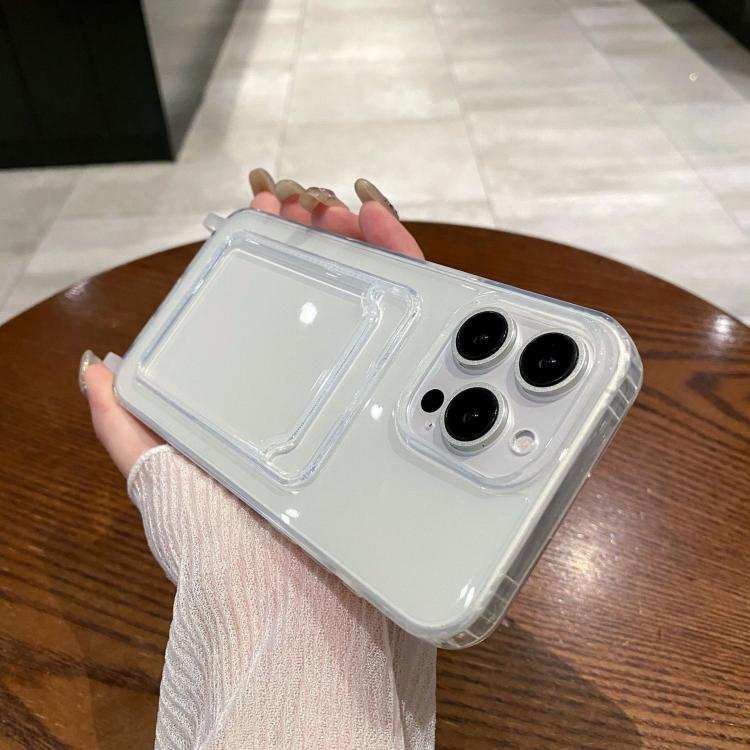 Transparent Card Slot TPU Phone Case with Lanyard Hole