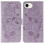 Rose Butterfly Embossed Leather Phone Case