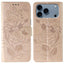 Rose Butterfly Embossed Leather Phone Case