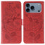 Rose Butterfly Embossed Leather Phone Case