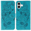 Rose Butterfly Embossed Leather Phone Case