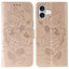 Rose Butterfly Embossed Leather Phone Case