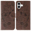 Rose Butterfly Embossed Leather Phone Case