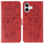 Rose Butterfly Embossed Leather Phone Case