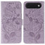 Rose Butterfly Embossed Leather Phone Case