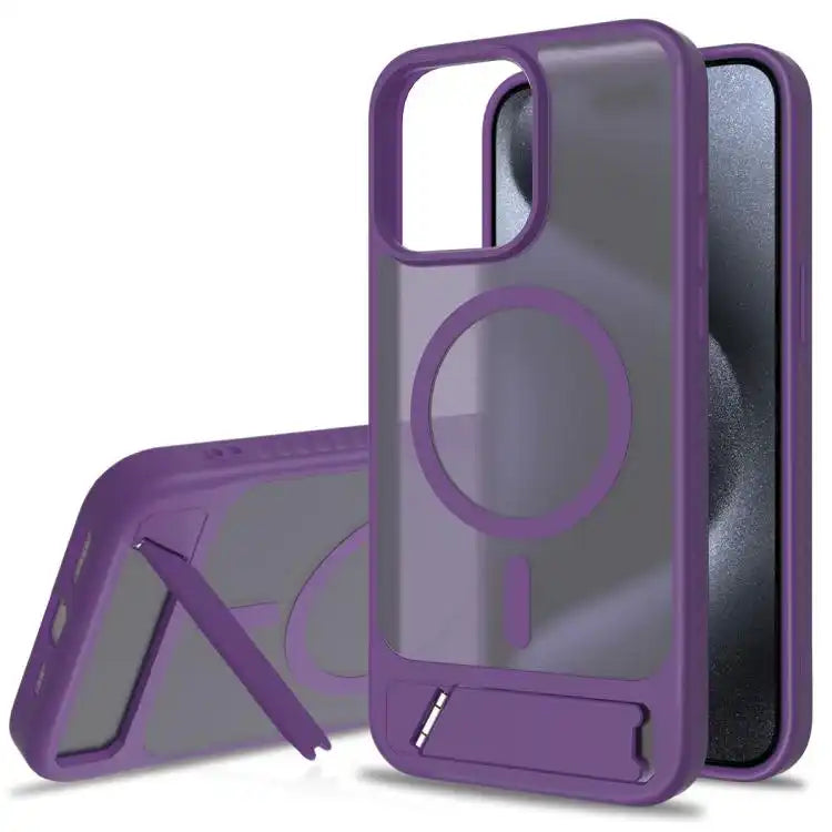 Frosted Holder PC Hybrid TPU MagSafe Phone Case