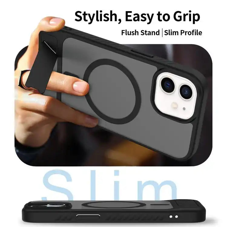 Frosted Holder PC Hybrid TPU MagSafe Phone Case