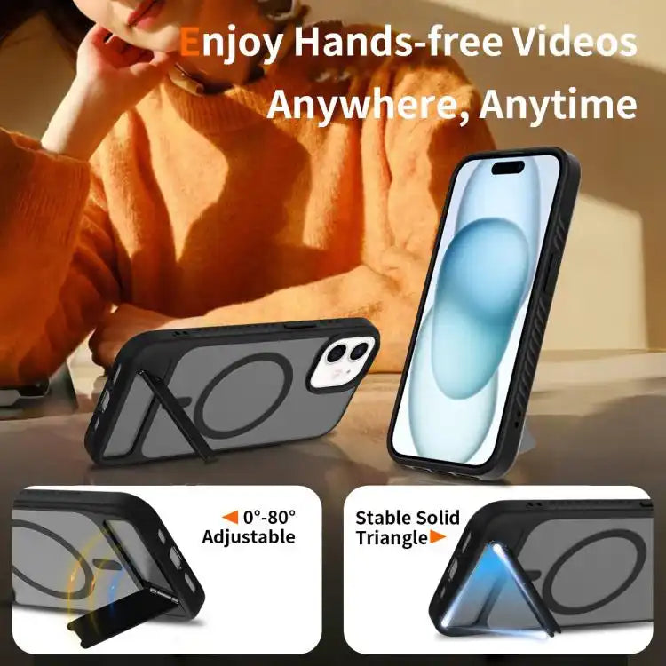 Frosted Holder PC Hybrid TPU MagSafe Phone Case