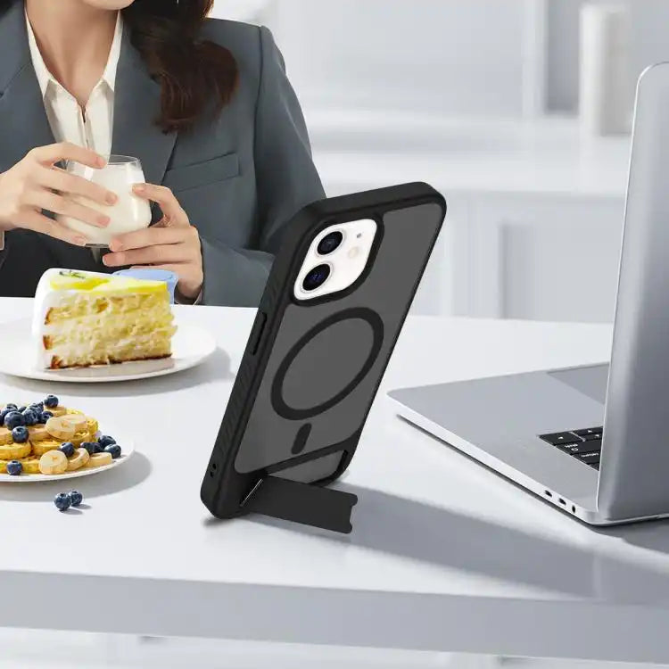 Frosted Holder PC Hybrid TPU MagSafe Phone Case
