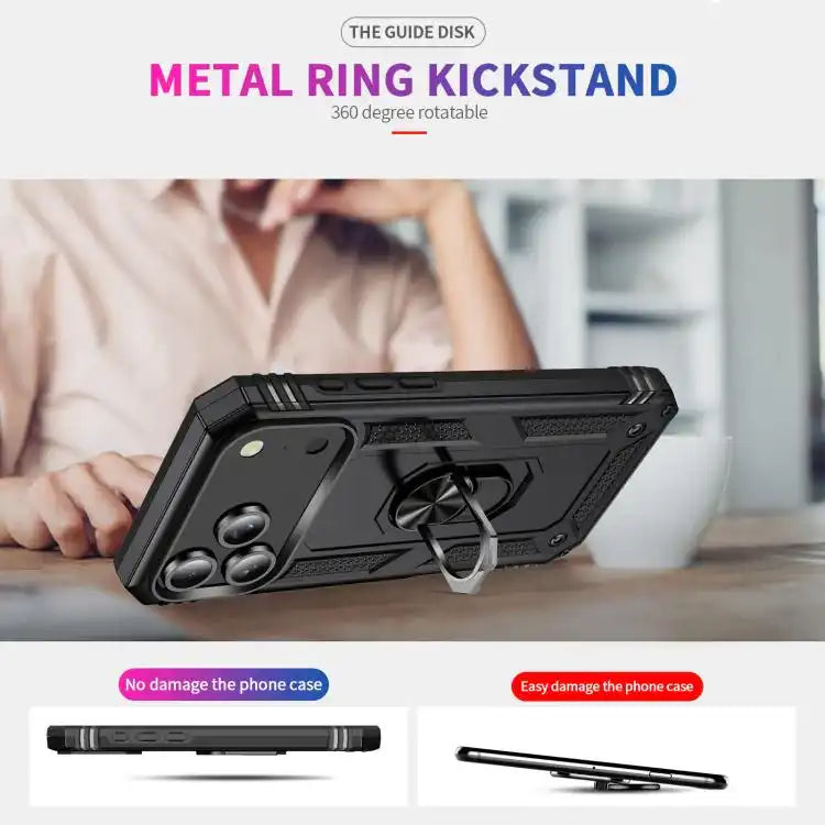 Shockproof TPU Hybrid PC Phone Case with Holder