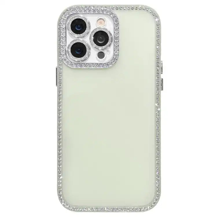 Dual-Sided Rhinestone Design Matte Full Coverage Phone Case