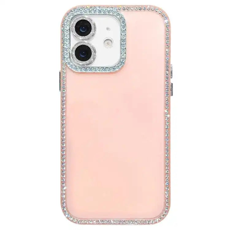 Dual-Sided Rhinestone Design Matte Full Coverage Phone Case