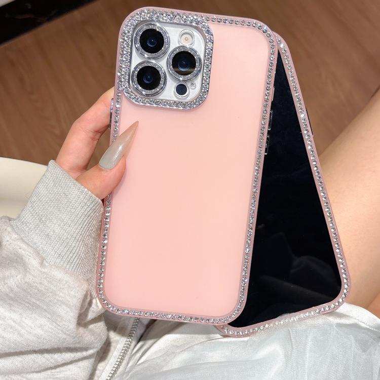 Dual-Sided Rhinestone Design Matte Full Coverage Phone Case