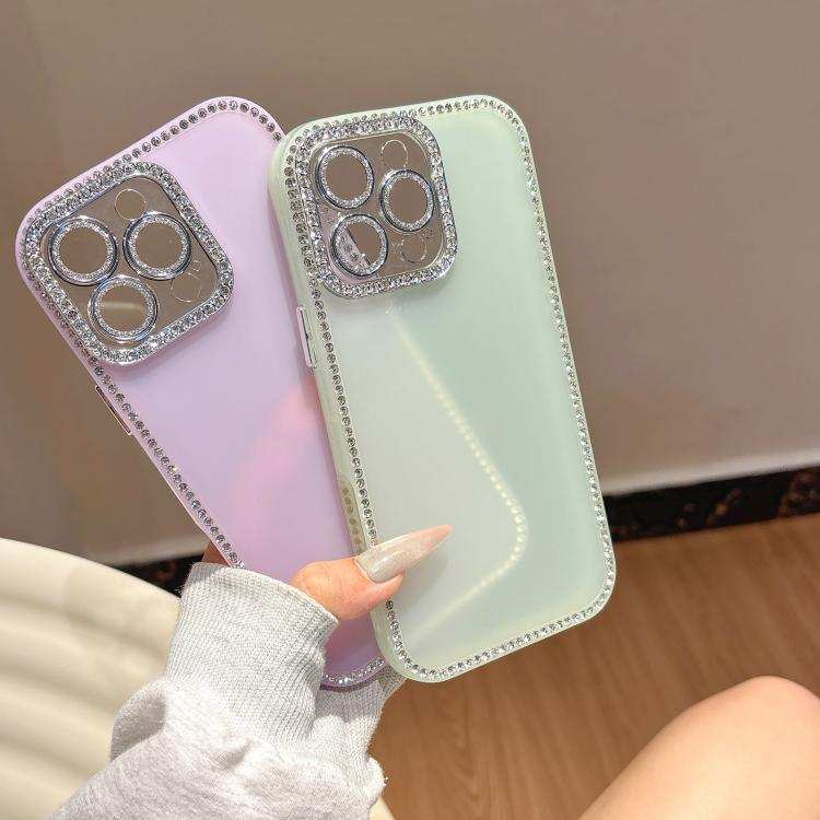 Dual-Sided Rhinestone Design Matte Full Coverage Phone Case