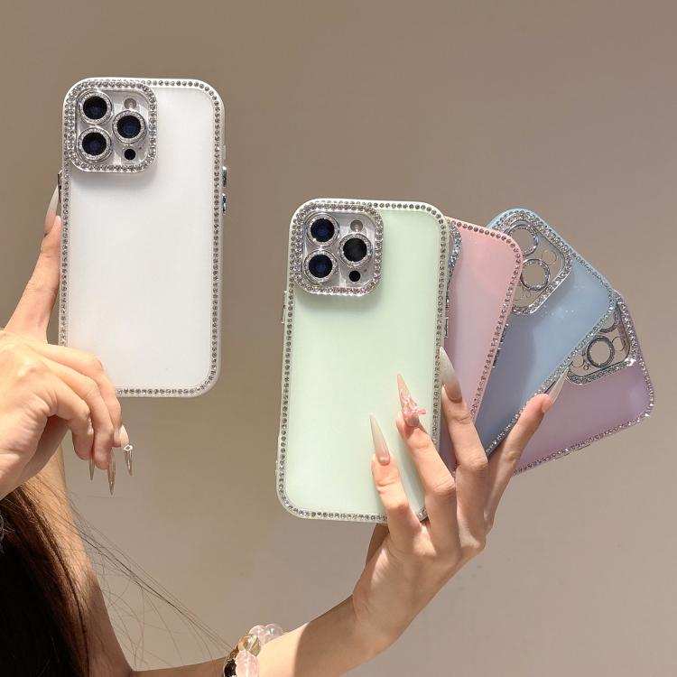 Dual-Sided Rhinestone Design Matte Full Coverage Phone Case