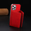 Solid Color Horizontal Magnetic Card Bag RFID MagSafe Phone Case
