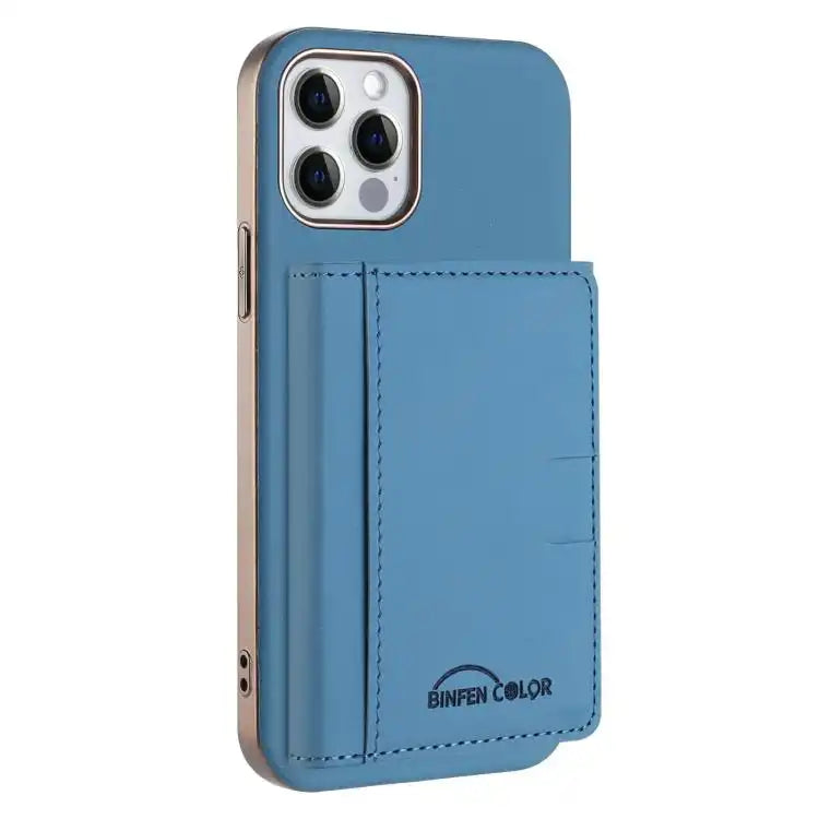 Solid Color Horizontal Magnetic Card Bag RFID MagSafe Phone Case