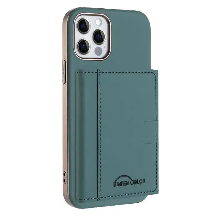 Solid Color Horizontal Magnetic Card Bag RFID MagSafe Phone Case