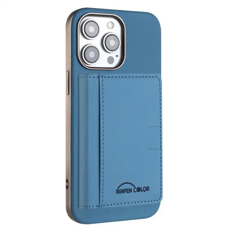 Solid Color Horizontal Magnetic Card Bag RFID MagSafe Phone Case