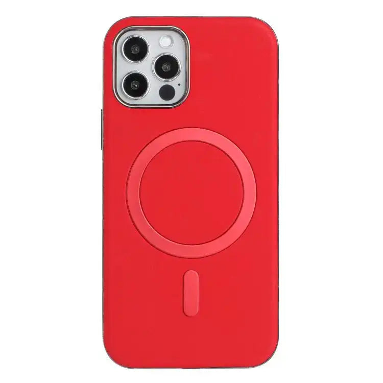 Solid Color Plating MagSafe Full Coverage Phone Case