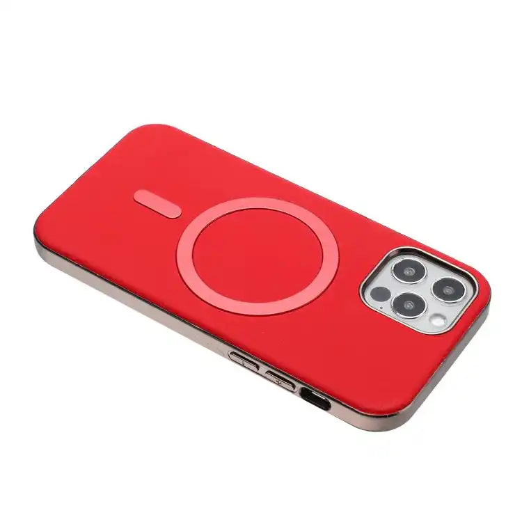 Solid Color Plating MagSafe Full Coverage Phone Case