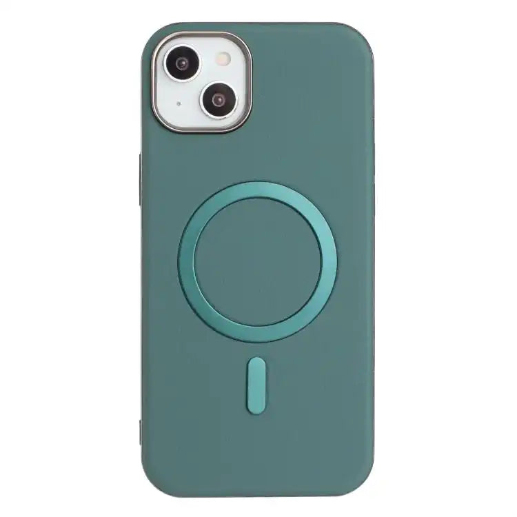 Solid Color Plating MagSafe Full Coverage Phone Case