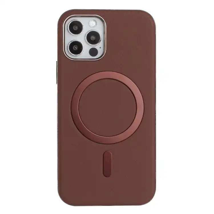 Solid Color Plating MagSafe Full Coverage Phone Case