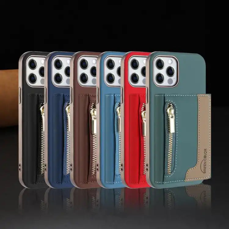 Zipper Horizontal Magnetic Card Bag RFID MagSafe Phone Case