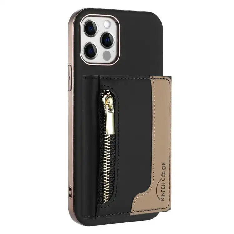 Zipper Horizontal Magnetic Card Bag RFID MagSafe Phone Case