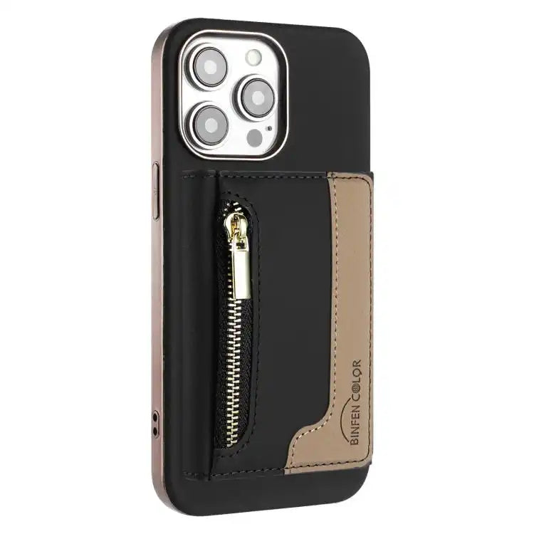 Zipper Horizontal Magnetic Card Bag RFID MagSafe Phone Case