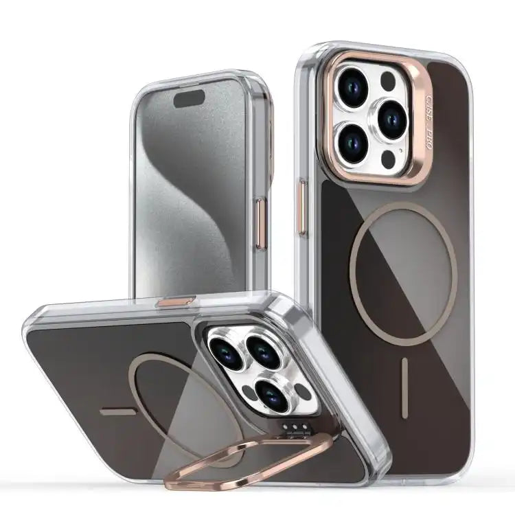 Gradient Discolor Lens Kickstand Magsafe Phone Case