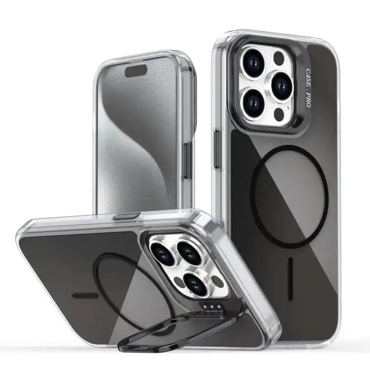 Gradient Discolor Lens Kickstand Magsafe Phone Case