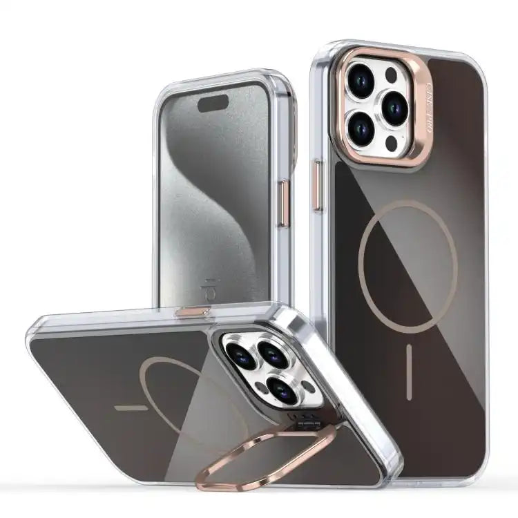 Gradient Discolor Lens Kickstand Magsafe Phone Case