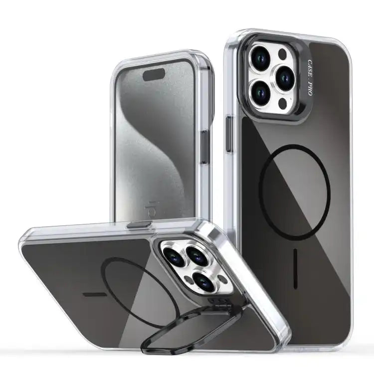 Gradient Discolor Lens Kickstand Magsafe Phone Case