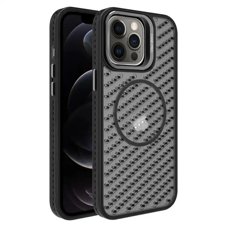 O-Shape Hollow Cooling Lens Holder MagSafe Phone Case