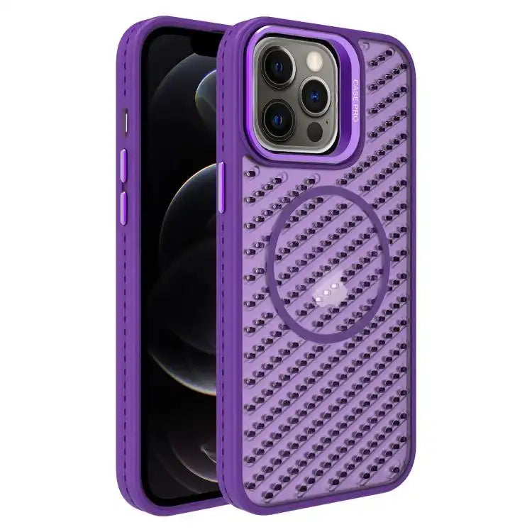 O-Shape Hollow Cooling Lens Holder MagSafe Phone Case