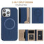 Colour Matching Horizontal Magnetic Card Bag RFID MagSafe Phone Case
