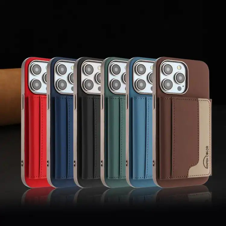Colour Matching Horizontal Magnetic Card Bag RFID MagSafe Phone Case